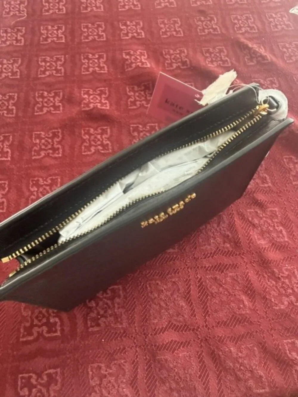 Kate Spade Leather Morgan Black Wristlet Brand New With Tags.
